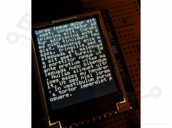 Display TFT 128x160 262K 1,8inch   SD cardreader